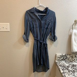 Denim Dress with Pockets